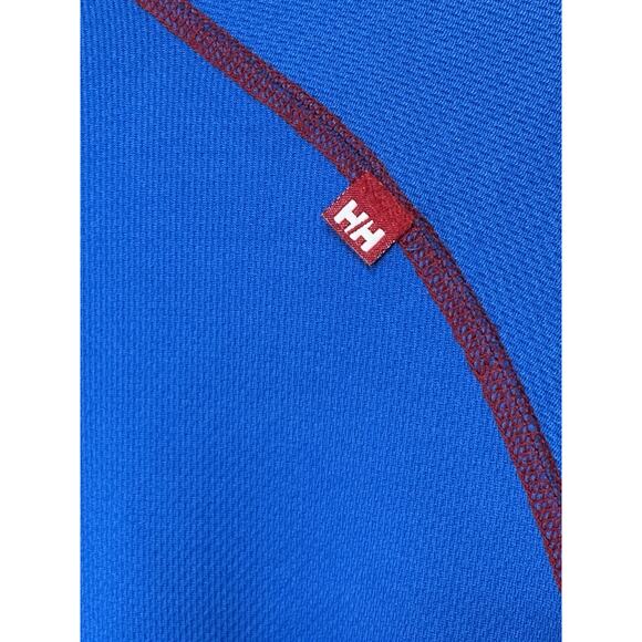 Helly Hansen Lifa Stay Dry 1/4-Zip Base Layer Top Men’s L Blue Red - Picture 3 of 7